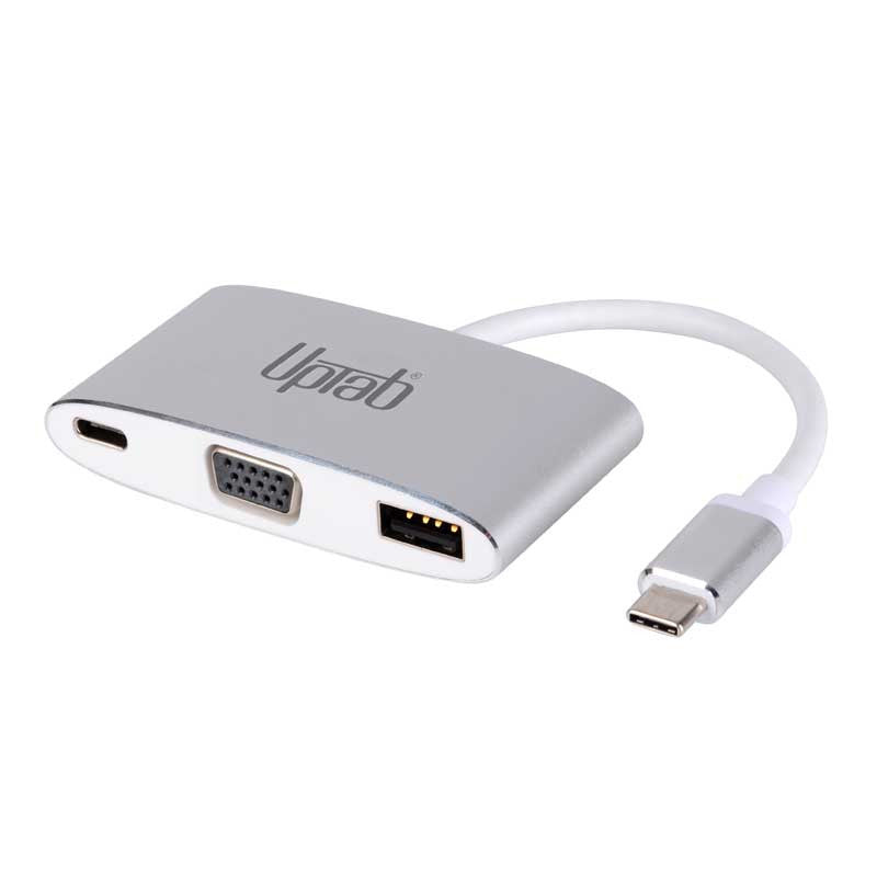 UPTab USB C Dock 3-in-1 to VGA, USB 3.0, USB-C Power Delivery